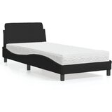 The Living Store Postelja z vzmetnico črna 90x190 cm blago - Postelja, (21609020) | Shoptok.si