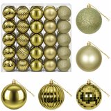  Set božićnih kuglica 50 kom. Svijetlo zelena 8 cm Polistiren | shoptok.hr