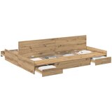  Krevet s ladicama s uzglavljem Umjetnički hrast 150 x 200 cm | shoptok.hr