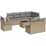  9-dijelni set vrtnih sofa s jastucima bež od poliratana | shoptok.hr