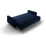 Cosmopolitan Design Temno modra žametna raztegljiva sedežna garnitura s prostorom za shranjevanje 222 cm Bali – | Shoptok.si