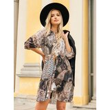 Resti Patterned beige short dress - Clothing | Shoptok.si