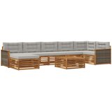  Set vanjskih sofa 8 kom. Prirodna i svjetlosiva | shoptok.hr