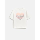 Reserved Ležerni t-shirt s printom - krem | shoptok.hr