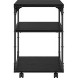 vidaXL Stojalo za tiskalnik Črna Orehovina 43 x 48 x 64 cm | Shoptok.si