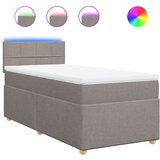 vidaXL Box spring postelja z vzmetnico taupe 100x200 cm blago, (21291865) | Shoptok.si