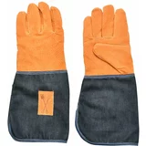 Esschert Design Modro-oranžne vrtnarske rokavice z zaščito zaDogtja Denim