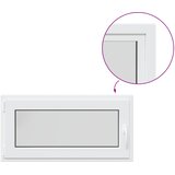  Prozor za podrum RISOR 100 x 50 cm PVC i staklo Bijela | shoptok.hr