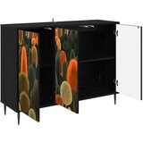  Kreveta ZAANDAM Crni hrast 102 x 33 x 76 cm Konstruirano drvo Slike