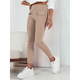 DStreet Spodnie damskie jeansowe SKULL jasnobeżowe | shoptok.hr
