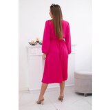 Kesi Włoski Dress tied with a pleated hem fuchsia | shoptok.hr