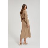 Marisse Beige Midi Dress With A Wide Belt | Eponuda.ba