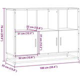 vidaXL Komoda dimljeni hrast 100x35x76 cm konstruirano drvo | shoptok.hr