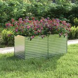 vidaXL Povišena vrtna gredica 160 x 80 x 77 cm pocinčani čelik srebrna Cijene