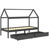  Za dječji krevet s ladicama tamnosivi 90x200 cm borovina | shoptok.hr