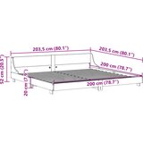  Okvir kreveta bez madraca voštano smeđi 200x200 cm od borovine | shoptok.hr