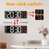MAXSTAR velika digitalna LED stenska ura z RGB-osvetlitvijo in daljincem | Shoptok.si