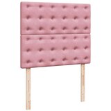  Krevet s oprugama i madracem ružičasti 120 x 190 cm baršunasti | shoptok.hr