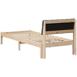  Okvir kreveta smeđe i tamnosivo 75 x 190 cm Masivna borovina | shoptok.hr