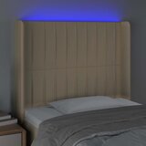  LED uzglavlje krem 93 x 16 x 118/128 cm od tkanine | shoptok.hr
