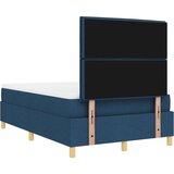  Postelja z vzmetnico z vzglavjem Modra 120 x 190 cm blago, (5000127197) | Shoptok.si