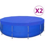 vidaXL Pokrivalo za bazen PE okroglo 2 kosa 540 cm 90 g/m² Cene
