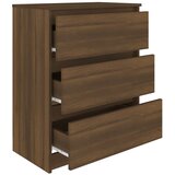  Komoda boja smeđeg hrasta 60 x 35 x 76 cm konstruirano drvo | Eponuda.com