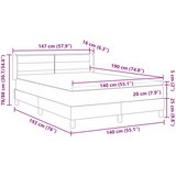  Krevet s opruga kutije s uzglavljem Crna 190 x 140 cm tkanina | shoptok.hr