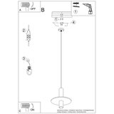 Sollux Črna/bež kovinska viseča svetilka ø 30 cm Olisa – | Shoptok.si
