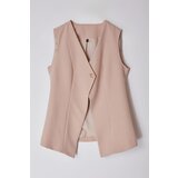 Trendyol Mink Regular V-Neck Button Detailed Vest | Shoptok.si