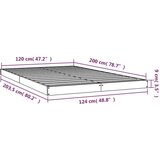  Za krevet 120 x 200 cm od masivne borovine | shoptok.hr