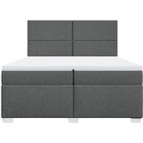  Krevet s oprugama i madracem tamnosivi 200 x 200 cm od tkanine | shoptok.hr