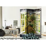 Artgeist PARAVAN 135/172/3 cm bela, svetlo zelena Slike
