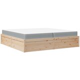 The Living Store Postelja z vzmetnico 200x200 cm trdna borovina - Postelja, (21610541) | Shoptok.si