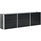 Furnova Visoka greda pocinkano jeklo 240x40x77 cm antracitna, (21921000) | Shoptok.si