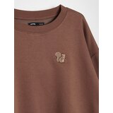 Sinsay Crewneck dukserica od pamuka s dekorativnom aplikacijom Slike