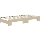  Izvlečna dnevna postelja z vzmetnico krem 80x200 cm b | Shoptok.si