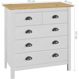  Komoda Hill bijela 79 x 40 x 80 cm od masivne borovine | shoptok.hr