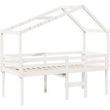 vidaXL visoki krevet s krovom bijeli 80 x 200 cm od masivne borovine | shoptok.hr
