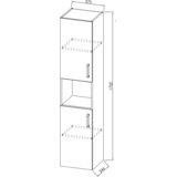 Kolpa San Kolpa ormarić sa umivaonikom Evelin OUE 65cm Gray/Oak 573820 | Eponuda.com