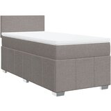  Krevet s oprugama i madracem smeđesivi 90x200 cm od tkanine | shoptok.hr