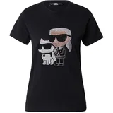 Karl Lagerfeld Majica 'Ikonik 2.0' bež / črna / srebrna / bela