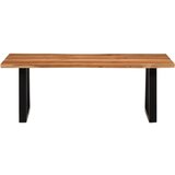 Maison Chic Klubska mizica - kavna mizica - Nizka mizica 110x55x40 cm trden akacijev les, (21754011) Cene