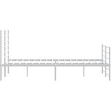  Metalni okvir kreveta uzglavlje i podnožje bijeli 150 x 200 cm | shoptok.hr