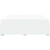  Konstrukcija postelje Bela 200 x 200 cm Umetna koža | Shoptok.si