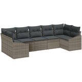 vidaXL set za vrtno objedovanje s jastučićima siva poli rattan | shoptok.hr