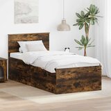  Okvir za krevet s uzglavljem Dimljeni hrast 120 x 200 cm - Dimljeni hrast 100 x 200 cm | shoptok.hr