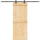 vidaXL Klizna vrata s priborom za montažu 80 x 210 cm masivna borovina | shoptok.hr
