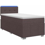  Boxspring krevet s madracem Tamno smeđa 90 x 200 cm Tkanina 90 x 200 x 100.5 cm | Shoptok.si