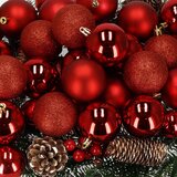  Set Božićnih kuglica 6 cm, crvene - 30 komada | shoptok.hr